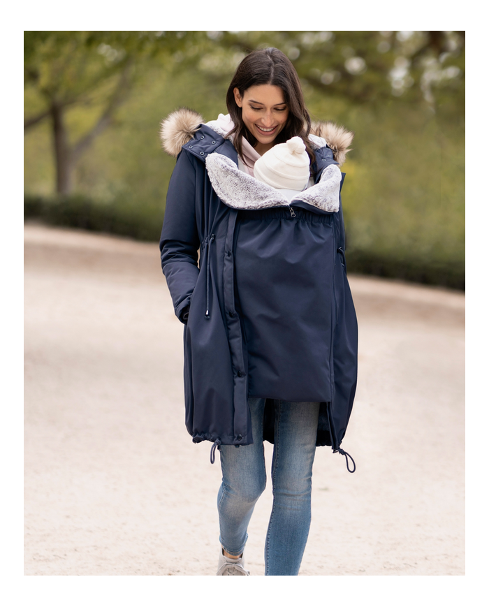 SERAPHINE- Parka grossesse hivernale 3 en 1 - Marine