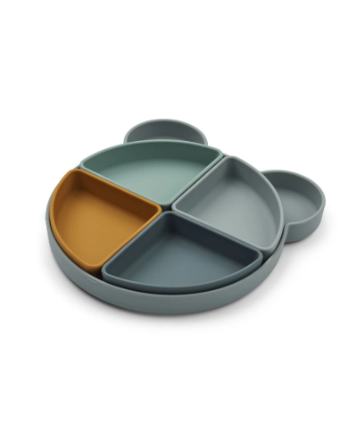 LIEWOOD - Assiette à compartiments - Bleu