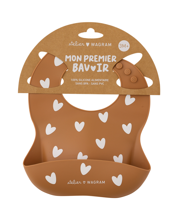 ATELIER WAGRAM - Bavoir en silicone - Caramel ATELIER WAGRAM - Bavoir en silicone - Caramel