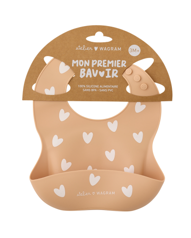ATELIER WAGRAM - Bavoir en silicone - Nougat