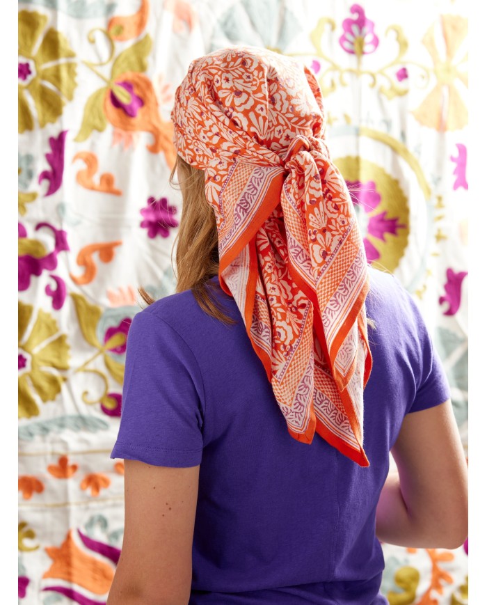 BONHEUR DU JOUR-  Foulard Indien - Iris Clémentine BONHEUR DU JOUR-  Foulard Indien - Iris Clémentine