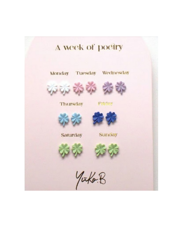 YUKO B. - Boucles d'oreilles - Une semaine de poésie - Chance YUKO B. - Boucles d'oreilles - Une semaine de poésie - Chance