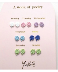 YUKO B. - Boucles d'oreilles - Un an de poésie - Vert YUKO B. - Boucles d'oreilles - Un an de poésie - Vert