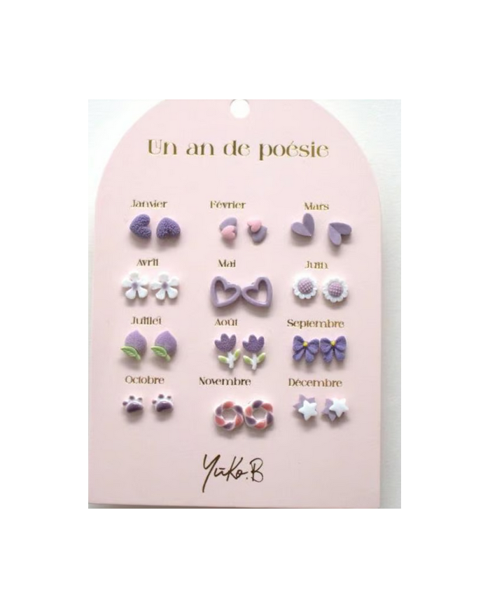 YUKO B. - Boucles d'oreilles - Un an de poésie - Parme