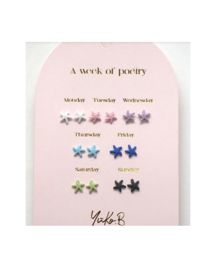 YUKO B. - Boucles d'oreilles - Une semaine de poésie - Starfish