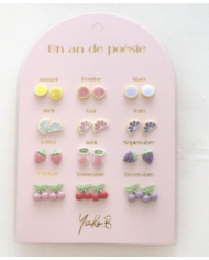 YUKO.B - Boucles d'oreilles - Un an de poésie - Pastel YUKO.B - Boucles d'oreilles - Un an de poésie - Pastel