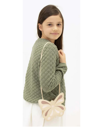 YUKO.B - Sac en bandoulière enfant - MEILIN - Papillon beige