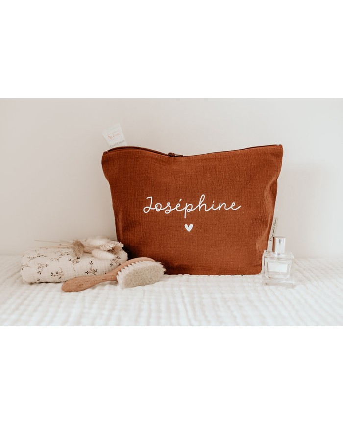 MON PETIT LEON - Trousse en gaze de coton - Couleur au choix MON PETIT LEON - Trousse en gaze de coton - Couleur au choix