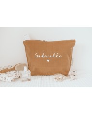 MON PETIT LEON - Trousse en gaze de coton - Couleur au choix MON PETIT LEON - Trousse en gaze de coton - Couleur au choix