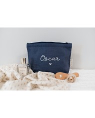 MON PETIT LEON - Trousse en gaze de coton - Couleur au choix MON PETIT LEON - Trousse en gaze de coton - Couleur au choix