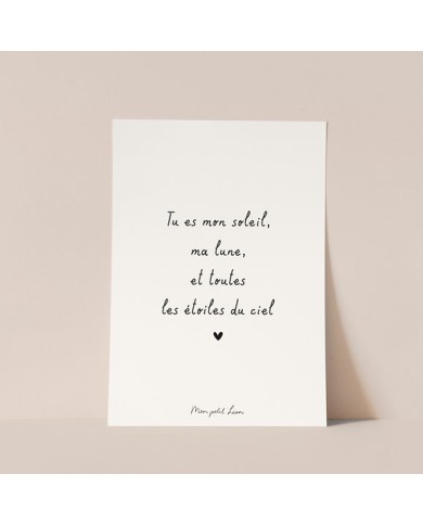 MON PETIT LEON - Carte avec citation au choix MON PETIT LEON - Carte avec citation au choix