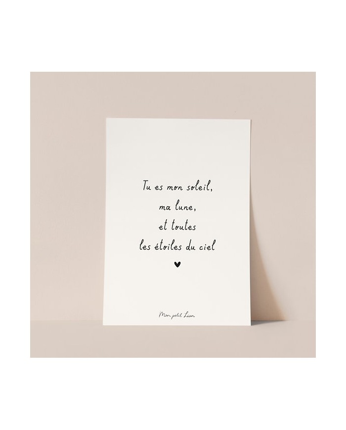 MON PETIT LEON - Carte avec citation au choix