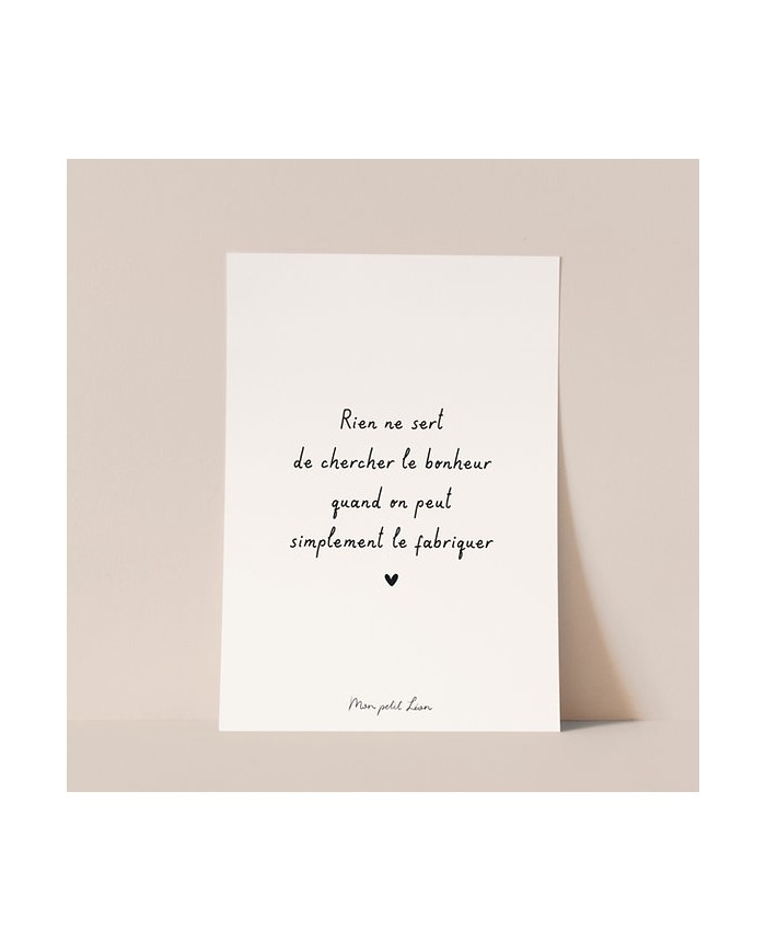 MON PETIT LEON - Carte avec citation au choix