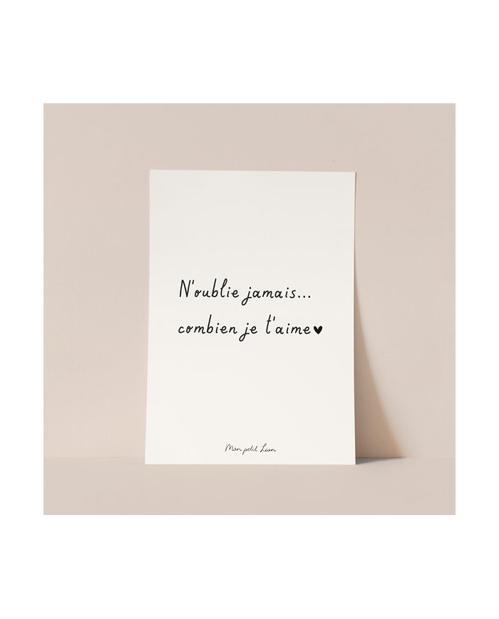 MON PETIT LEON - Carte avec citation au choix