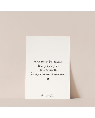 MON PETIT LEON - Carte avec citation au choix MON PETIT LEON - Carte avec citation au choix