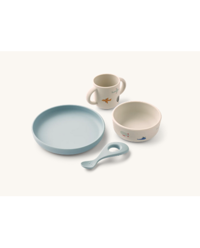 LIEWOOD - Coffret repas en silicone - Aviator