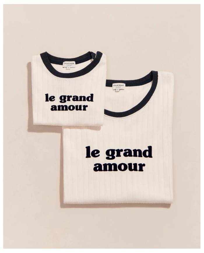 EMOI EMOI - T-shirt enfant - Le grand amour - Crème EMOI EMOI - T-shirt enfant - Le grand amour - Crème
