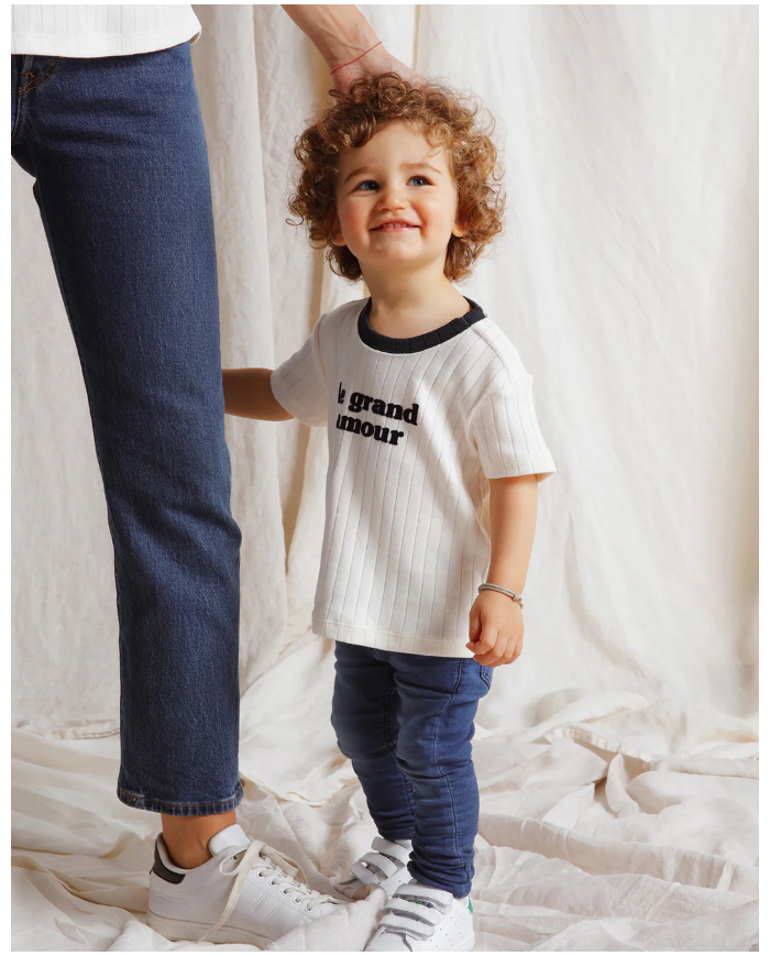 EMOI EMOI - T-shirt enfant - Le grand amour - Crème EMOI EMOI - T-shirt enfant - Le grand amour - Crème