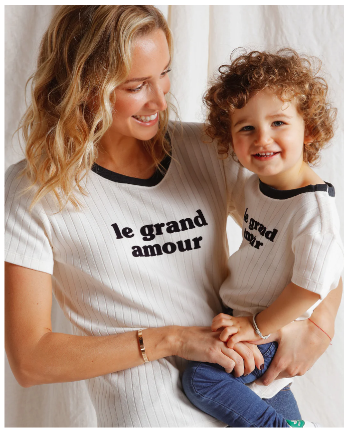 EMOI EMOI - T-shirt enfant - Le grand amour - Crème EMOI EMOI - T-shirt enfant - Le grand amour - Crème