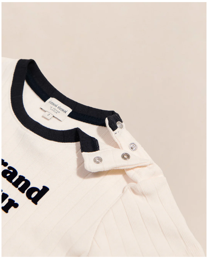EMOI EMOI - T-shirt enfant - Le grand amour - Crème EMOI EMOI - T-shirt enfant - Le grand amour - Crème