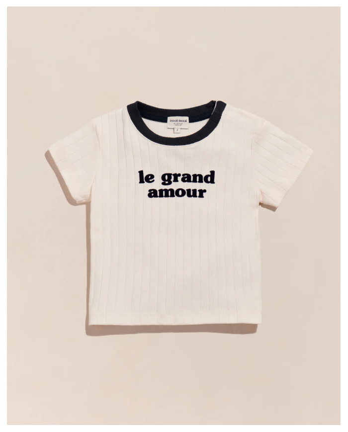 EMOI EMOI - T-shirt enfant - Le grand amour - Crème EMOI EMOI - T-shirt enfant - Le grand amour - Crème