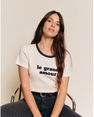 EMOI EMOI - T-shirt - Le grand amour - Crème EMOI EMOI - T-shirt - Le grand amour - Crème