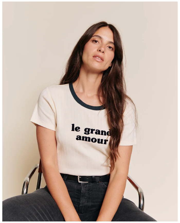 EMOI EMOI - T-shirt - Le grand amour - Crème EMOI EMOI - T-shirt - Le grand amour - Crème