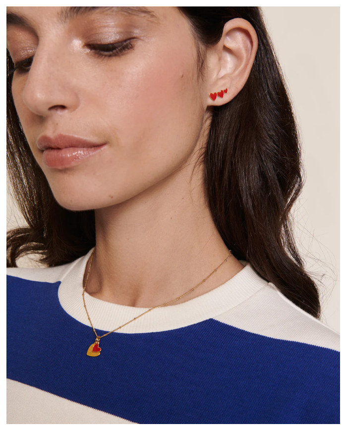 EMOI EMOI - Boucles d'oreilles - CLARISSE - 3 coeurs EMOI EMOI - Boucles d'oreilles - CLARISSE - 3 coeurs