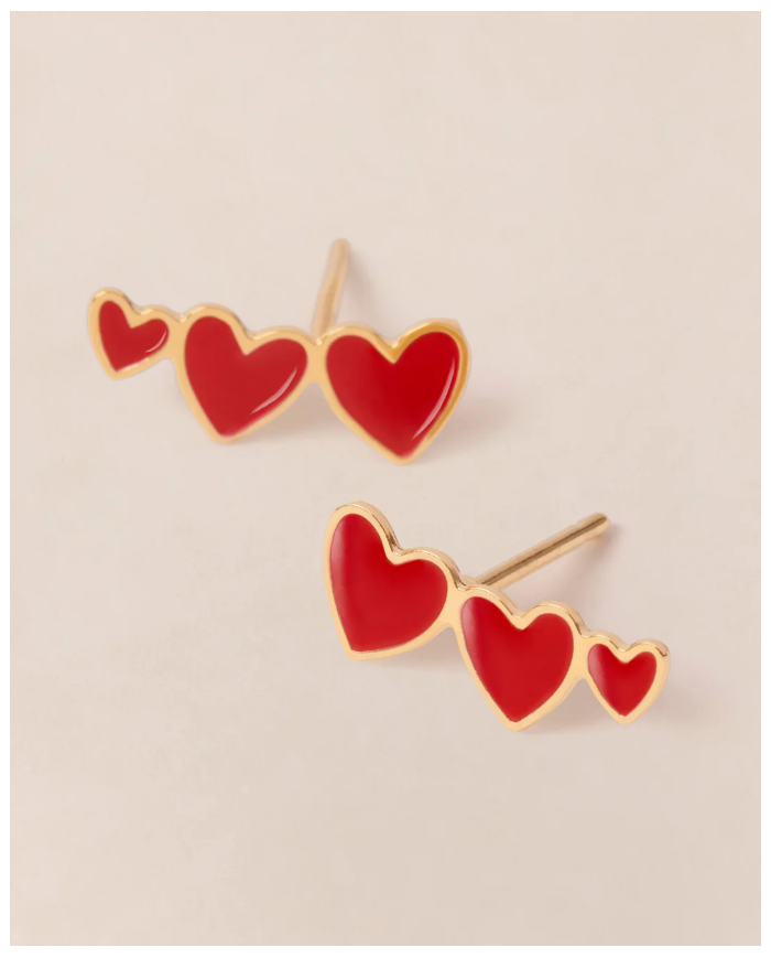 EMOI EMOI - Boucles d'oreilles - CLARISSE - 3 coeurs EMOI EMOI - Boucles d'oreilles - CLARISSE - 3 coeurs