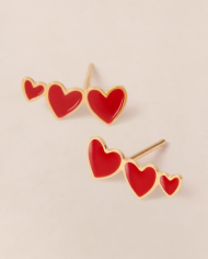 EMOI EMOI - Boucles d'oreilles - CLARISSE - 3 coeurs EMOI EMOI - Boucles d'oreilles - CLARISSE - 3 coeurs