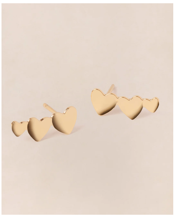 EMOI EMOI - Boucles d'oreilles - CLARISSE - 3 coeurs EMOI EMOI - Boucles d'oreilles - CLARISSE - 3 coeurs