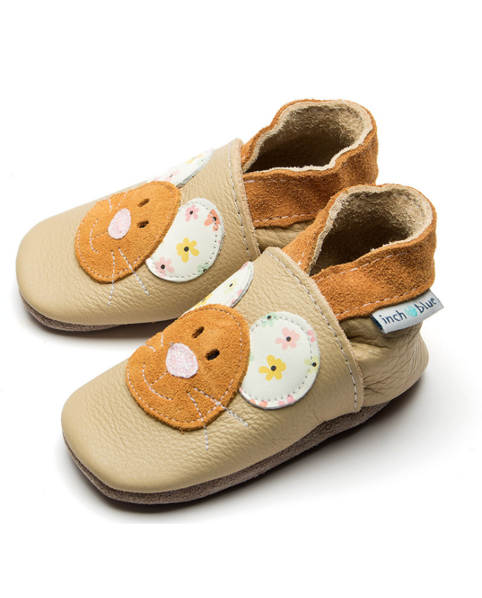 INCH BLUE - Chaussons anti-glisse - Souris crème