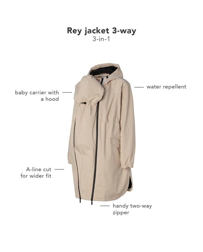 NOPPIES - Veste softshell de grossesse et portage - White pepper NOPPIES - Veste softshell de grossesse et portage - White pepper