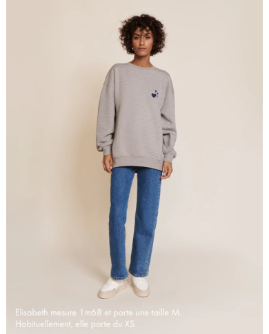 EMOI EMOI - Sweat unisexe - L'amour est déclaré - Gris EMOI EMOI - Sweat unisexe - L'amour est déclaré - Gris