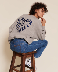 EMOI EMOI - Sweat unisexe - L'amour est déclaré - Gris EMOI EMOI - Sweat unisexe - L'amour est déclaré - Gris