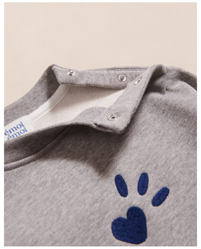 EMOI EMOI - Sweat enfant - L'amour est déclaré - Gris EMOI EMOI - Sweat enfant - L'amour est déclaré - Gris