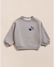 EMOI EMOI - Sweat enfant - L'amour est déclaré - Gris EMOI EMOI - Sweat enfant - L'amour est déclaré - Gris
