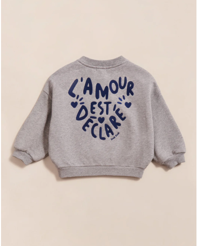 EMOI EMOI - Sweat enfant - L'amour est déclaré - Gris EMOI EMOI - Sweat enfant - L'amour est déclaré - Gris