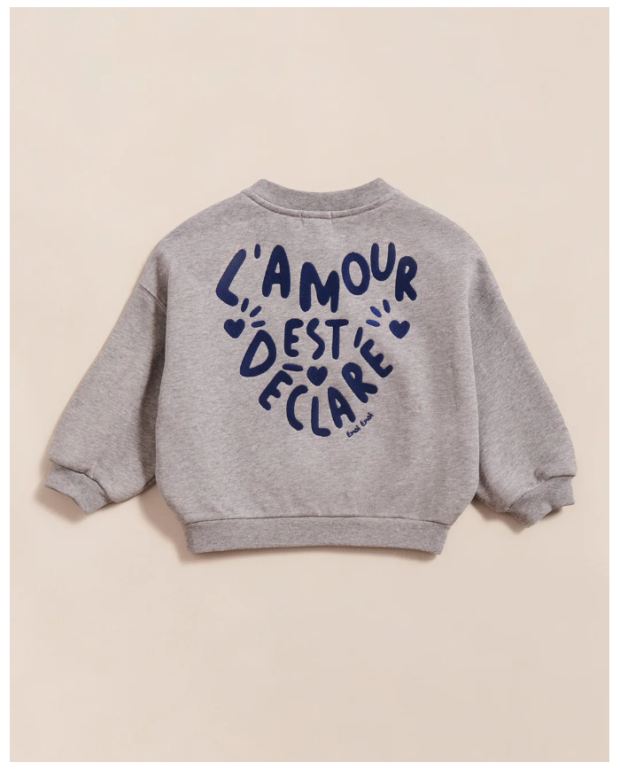 EMOI EMOI - Sweat enfant - L'amour est déclaré - Gris EMOI EMOI - Sweat enfant - L'amour est déclaré - Gris