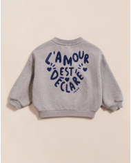 EMOI EMOI - Sweat enfant - L'amour est déclaré - Gris EMOI EMOI - Sweat enfant - L'amour est déclaré - Gris