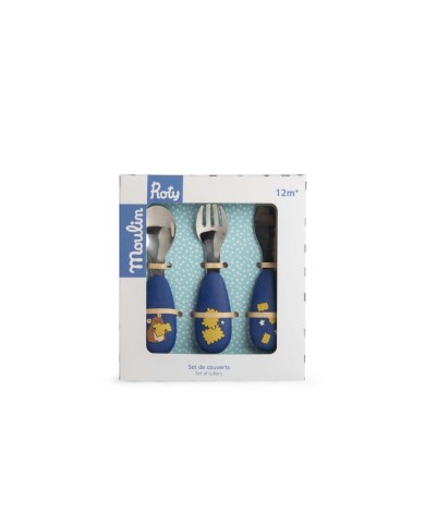 MOULIN ROTY - Set de couverts en silicone - Puce et Pilou