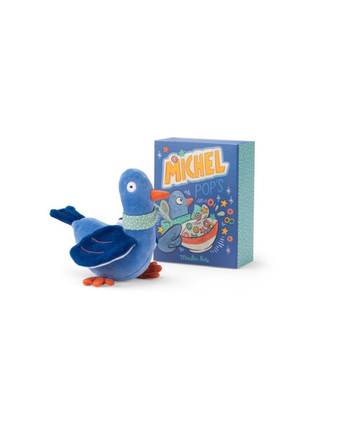 MOULIN ROTY - Hochet Michel le pigeon - Puce et Pilou
