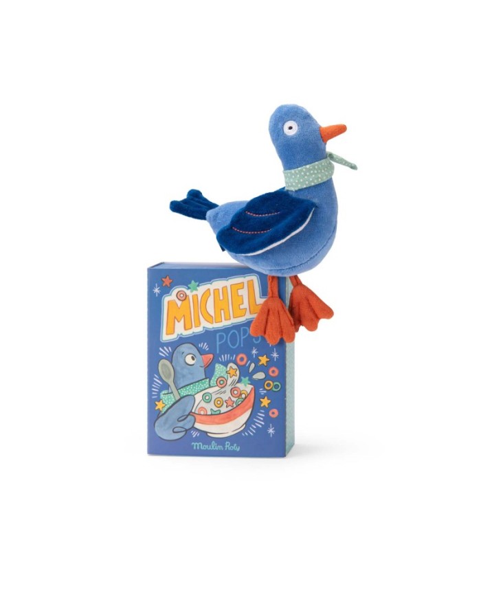 MOULIN ROTY - Hochet Michel le pigeon - Puce et Pilou