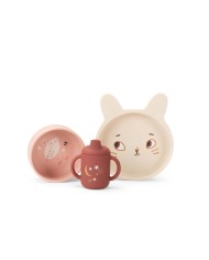 MOULIN ROTY - Set de couverts en silicone - Trois petits lapins
