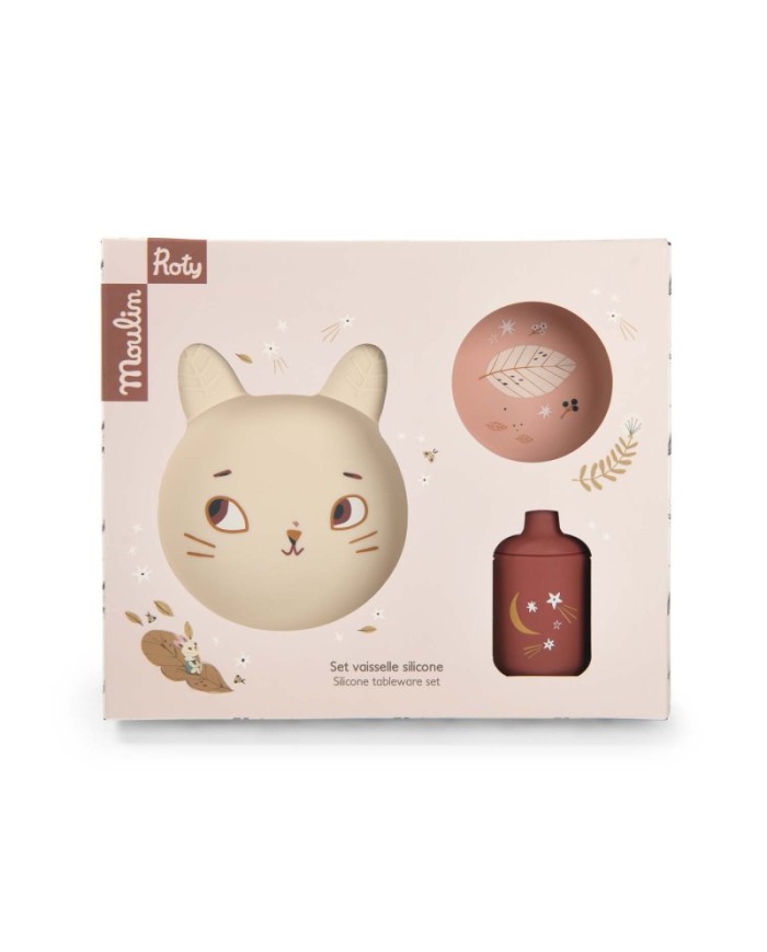 MOULIN ROTY - Set de vaisselle en silicone - Après la pluie