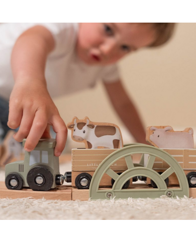 LITTLE DUTCH - Train en bois - Little farm