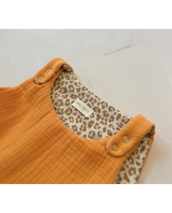 JOLI NOUS - Gigoteuse orange et léopard clair réversible JOLI NOUS - Gigoteuse orange et léopard clair réversible