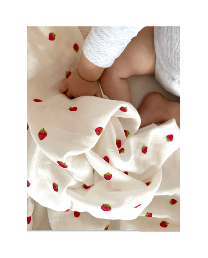 JOLI NOUS x L'Envie de Fraises - Lange XL - Fraises - Collection Exclusive