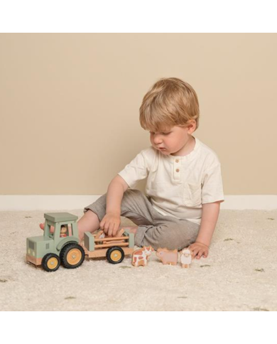 LITTLE DUTCH - Tracteur et sa remorque en bois