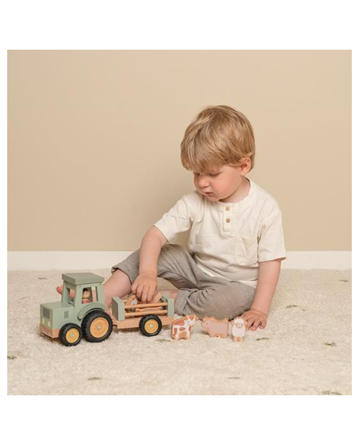 LITTLE DUTCH - Tracteur et sa remorque en bois